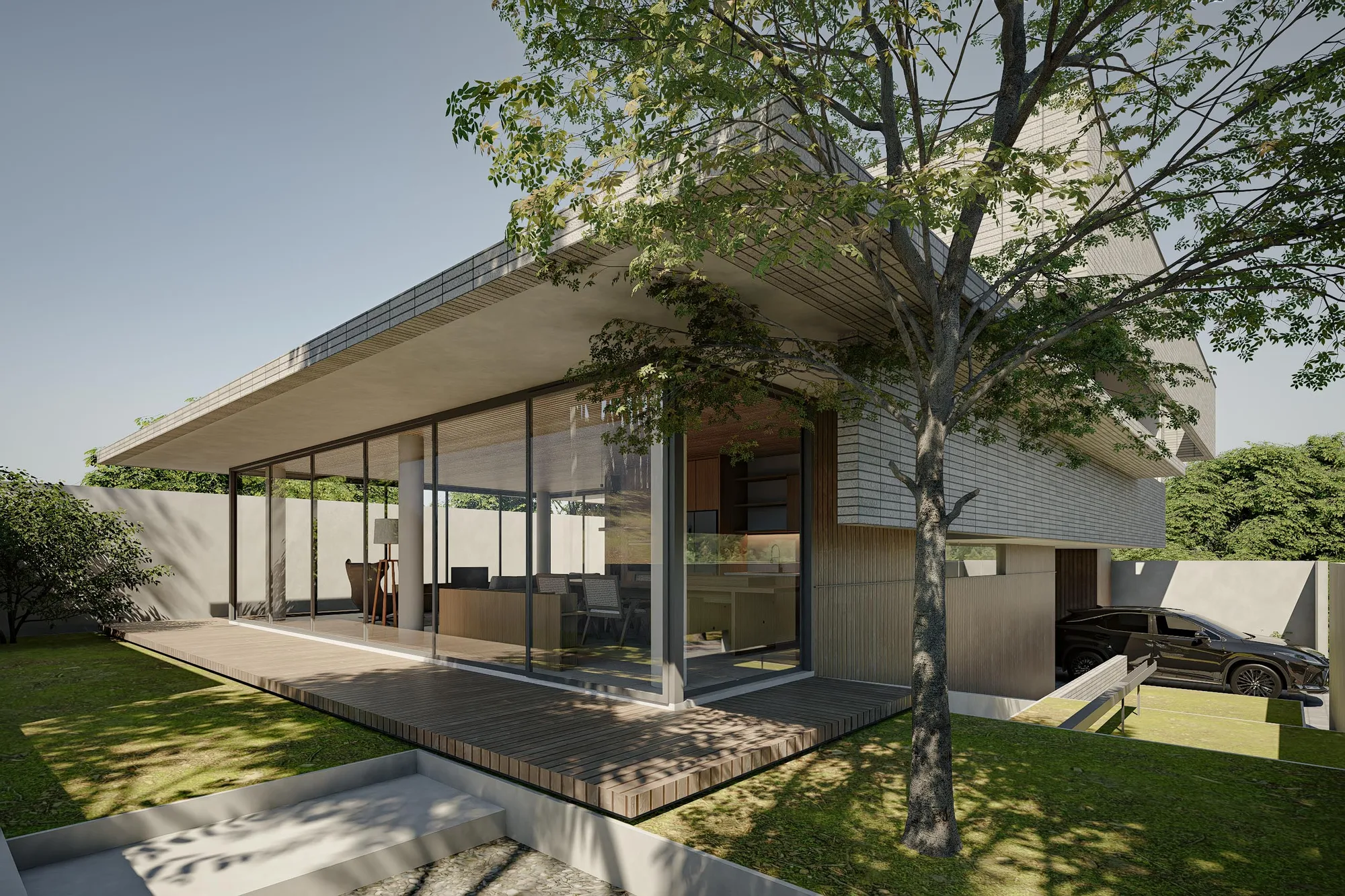 Rumah Teduh, a residential project by Sudut Ruang in Bandung.